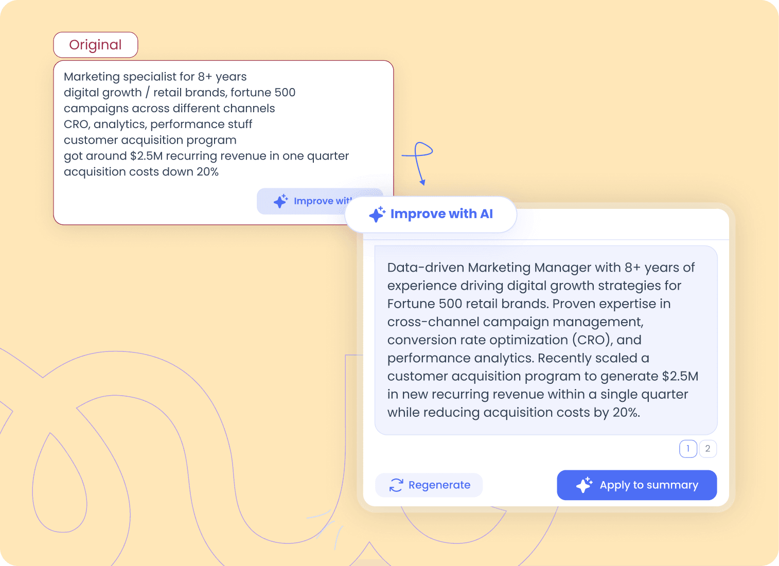 AI summary generation